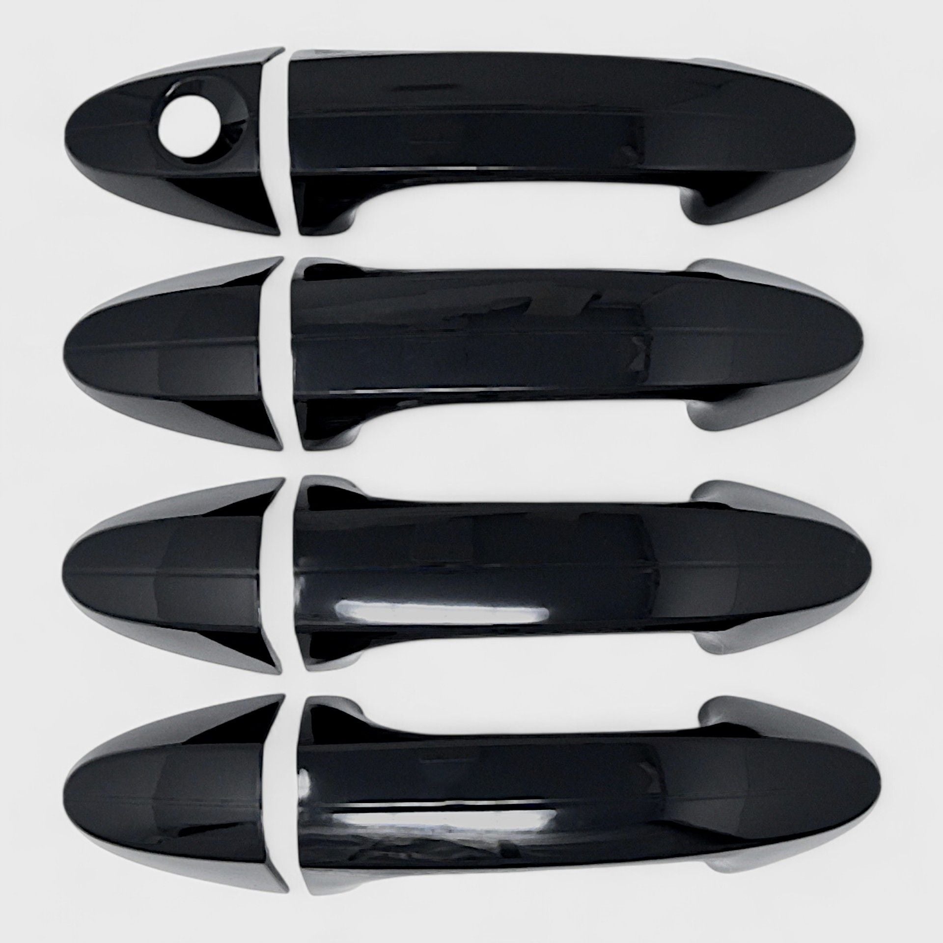 Chrome Delete Gloss Black Door Handle Cover Keyless Sensors