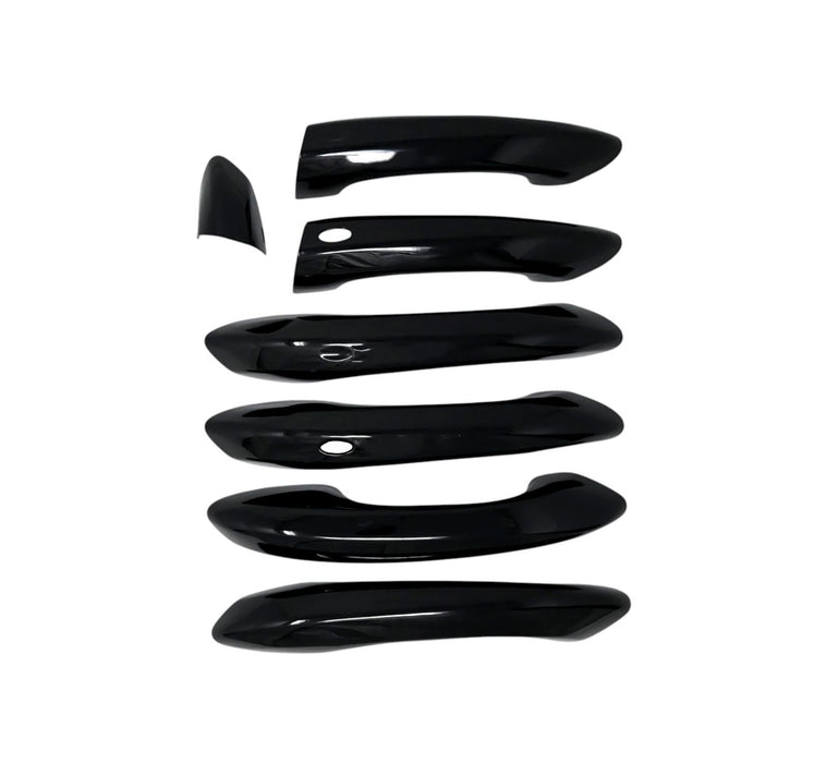 DH6350BLK gloss black door handle covers for 2024 Hyundai Tucson, front view