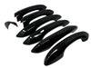 DH6350BLK gloss black door handle covers for 2023 Hyundai Tucson, angled view