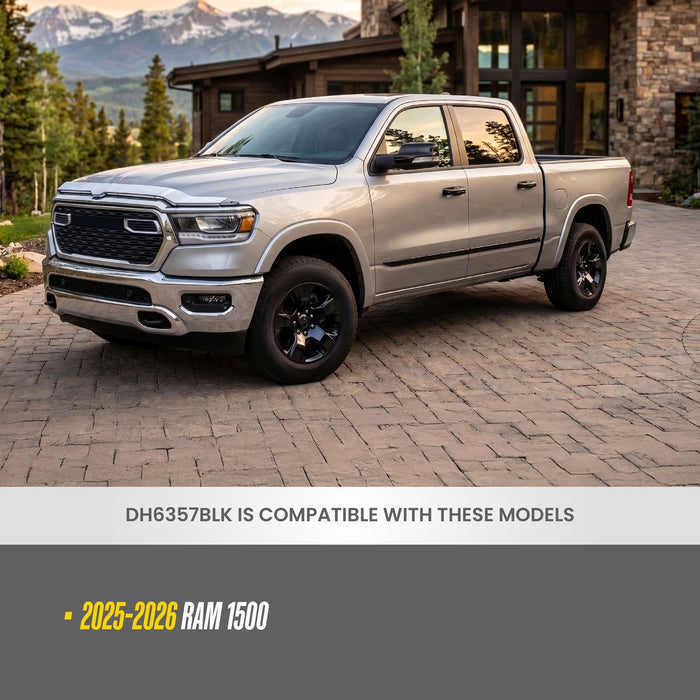 DH6357BLK compatibility: fits 2025-2026 Ram 1500, shown on a Ram 1500
