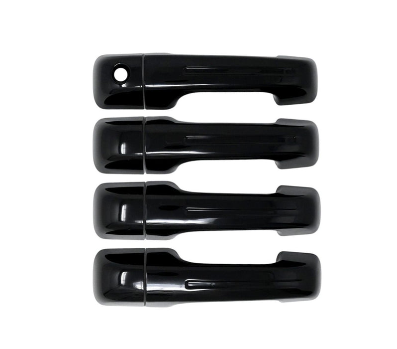 DH6357BLK gloss black door handle covers for 2026 Ram 1500, front view