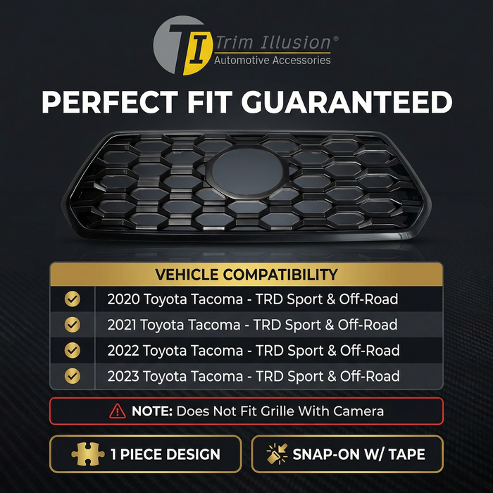 Toyota Tacoma Chrome Delete Grille Overlay