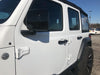 white jeep wrangler with chrome delete mirrors and door handles
