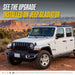 LET200BLK gloss black lettering set installed on a Jeep Gladiator