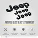 LET200BLK patented gloss black lettering set for 2022 Jeep Gladiator - feature icons