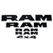 2026 Ram 1500 gloss black lettering set - LET802BLK
