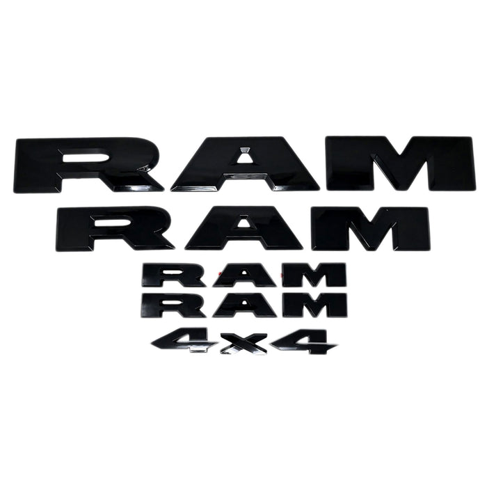 2025 Ram 1500 gloss black lettering set - LET802BLK