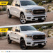 Before and after: Ram 1500 factory look vs LET802BLK gloss black lettering set