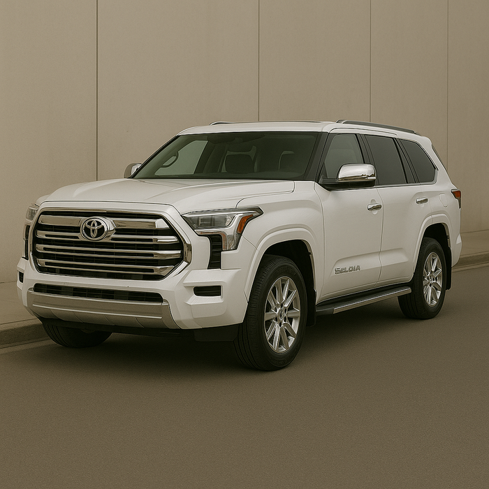 Toyota Sequoia with chrome trim accessories installed