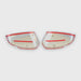 backside view chrome mirror covers