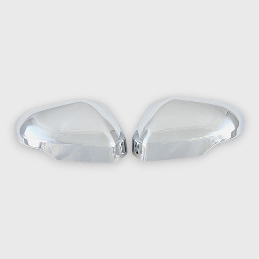 front view of chrome mirror covers