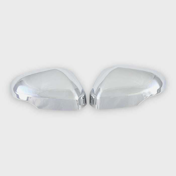 front view of chrome mirror covers