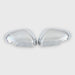 front view of chrome mirror covers