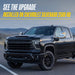 MC364 chrome mirror covers installed on a Chevrolet Silverado 2500HD (identical mirror cover fits the GMC Sierra HD)