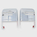 MC364 chrome mirror covers for 2026 GMC Sierra HD, front view, 2-piece set