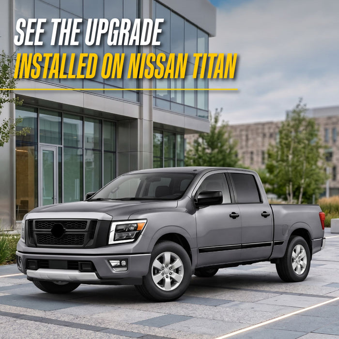 MC6297BLK gloss black chrome delete mirror covers for 2018 Nissan Titan - image 6