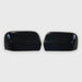 Gloss black chrome delete mirror covers for 2017 Nissan Titan, front view - MC6297BLK