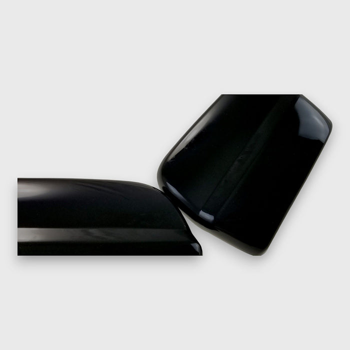 Side view of MC6297BLK gloss black mirror covers for 2023 Nissan Titan