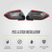 Peel and stick 3M adhesive - MC6333BLK mirror covers for 2022 Ford Expedition