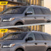 Before and after MC6333BLK gloss black mirror covers on 2021 Lincoln Navigator
