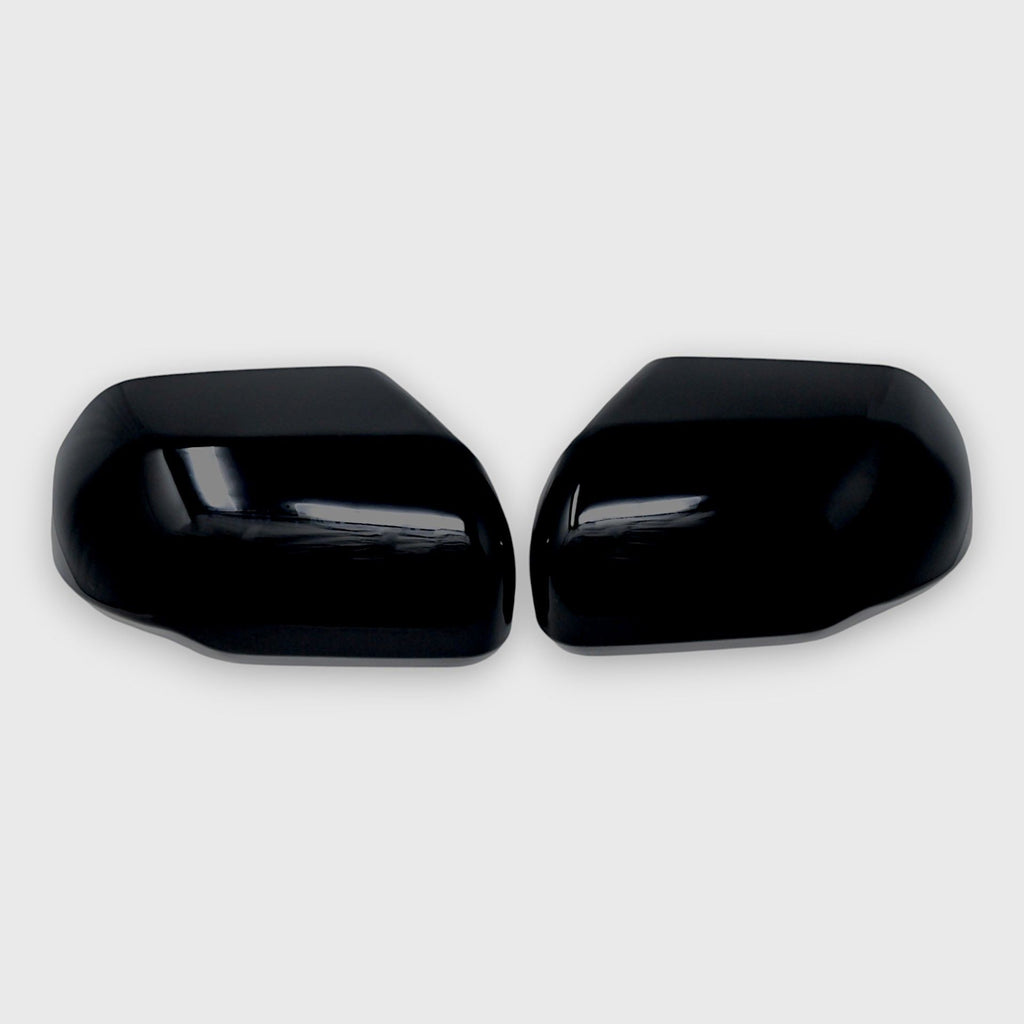 Chrome Delete Gloss Black Mirror Cover Set No Turn Signal