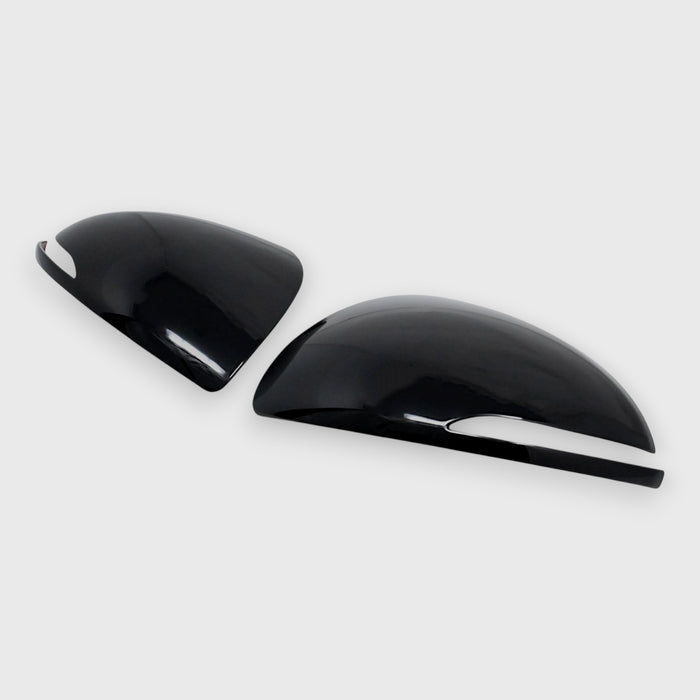 Chrome Delete Gloss Black Mirror Cover with Turn Signal - MC6375BLK