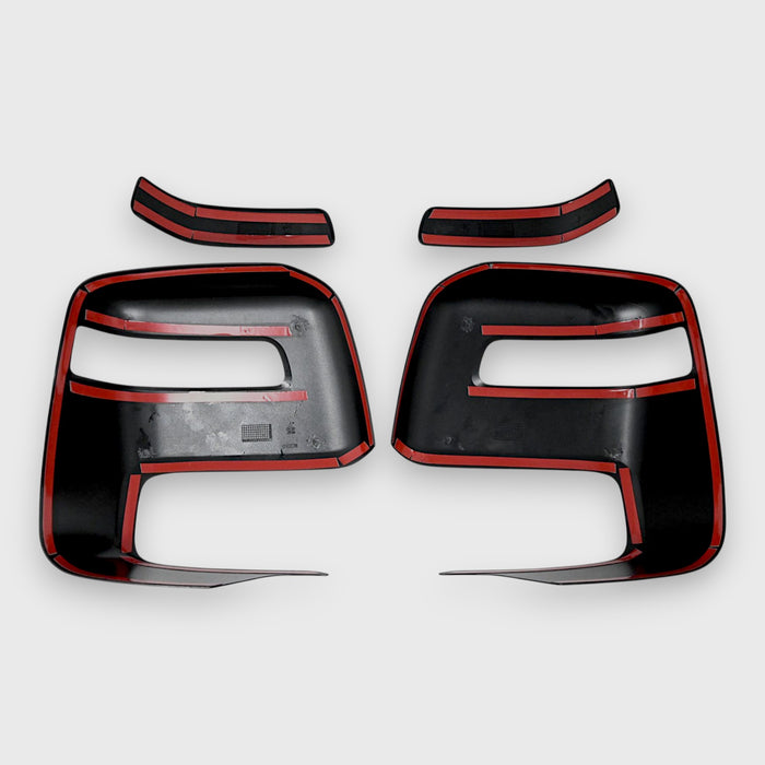 Chrome Delete Gloss Black Mirror Cover Turn Signal Top - MC6376BLK