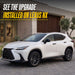 White 2016 Lexus NX with Trim Illusion MC6384BLK Gloss Black Mirror Covers installed - see the upgrade