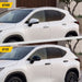 Before and after: factory chrome mirror vs MC6384BLK Gloss Black Mirror Cover on 2022 Lexus NX