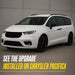 White 2018 Chrysler Pacifica with Trim Illusion MC6389BLK Gloss Black Mirror Covers installed - see the upgrade