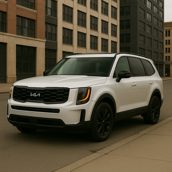 kia telluride with chrome delete mirrors