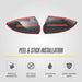 MC6391BLK mirror covers for 2021 Hyundai Elantra with pre-applied adhesive tape - peel and stick, no tools, car wash safe