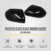 MC6394BLK patented gloss black mirror covers for 2025 Ford Explorer (no turn signal) - feature icons