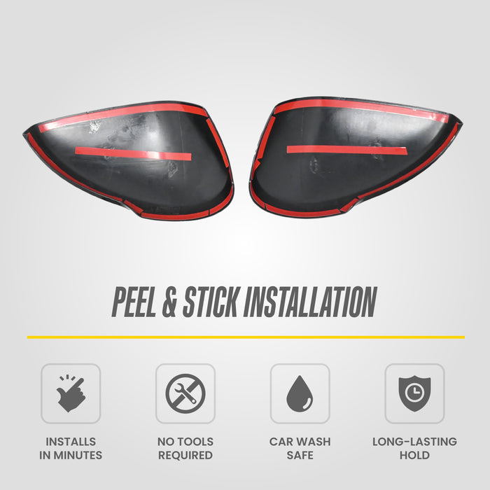 2024 Honda Civic MC6396BLK gloss black chrome delete mirror covers - image 5
