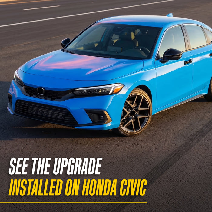 2025 Honda Civic MC6396BLK gloss black chrome delete mirror covers - image 2