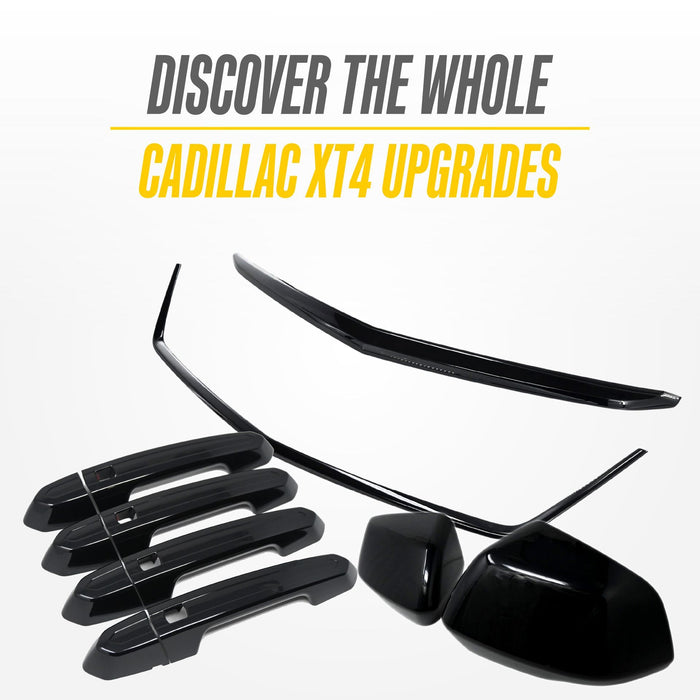More Cadillac XT4 upgrades from Trim Illusion, including MC6406BLK gloss black mirror covers
