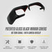 MC6407BLK patented gloss black mirror covers for 2026 Ford Bronco Sport (no turn signal, with camera) - feature icons
