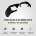 MC6407BLK patented gloss black mirror covers for 2022 Ford Maverick (no turn signal, with camera) - feature icons