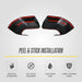 Peel and stick installation: MC6407BLK 2022 Ford Bronco Sport mirror covers with pre-applied adhesive tape