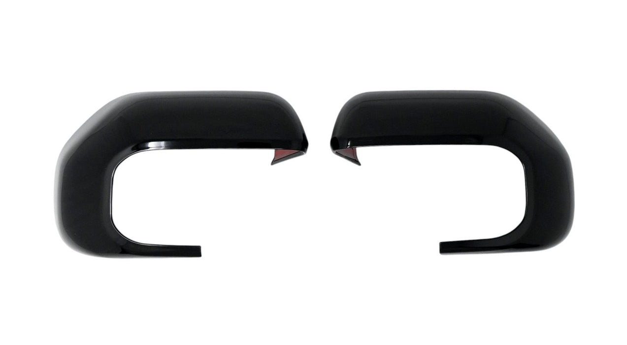 MC6407BLK gloss black mirror covers for 2025 Ford Bronco Sport, front view of the set