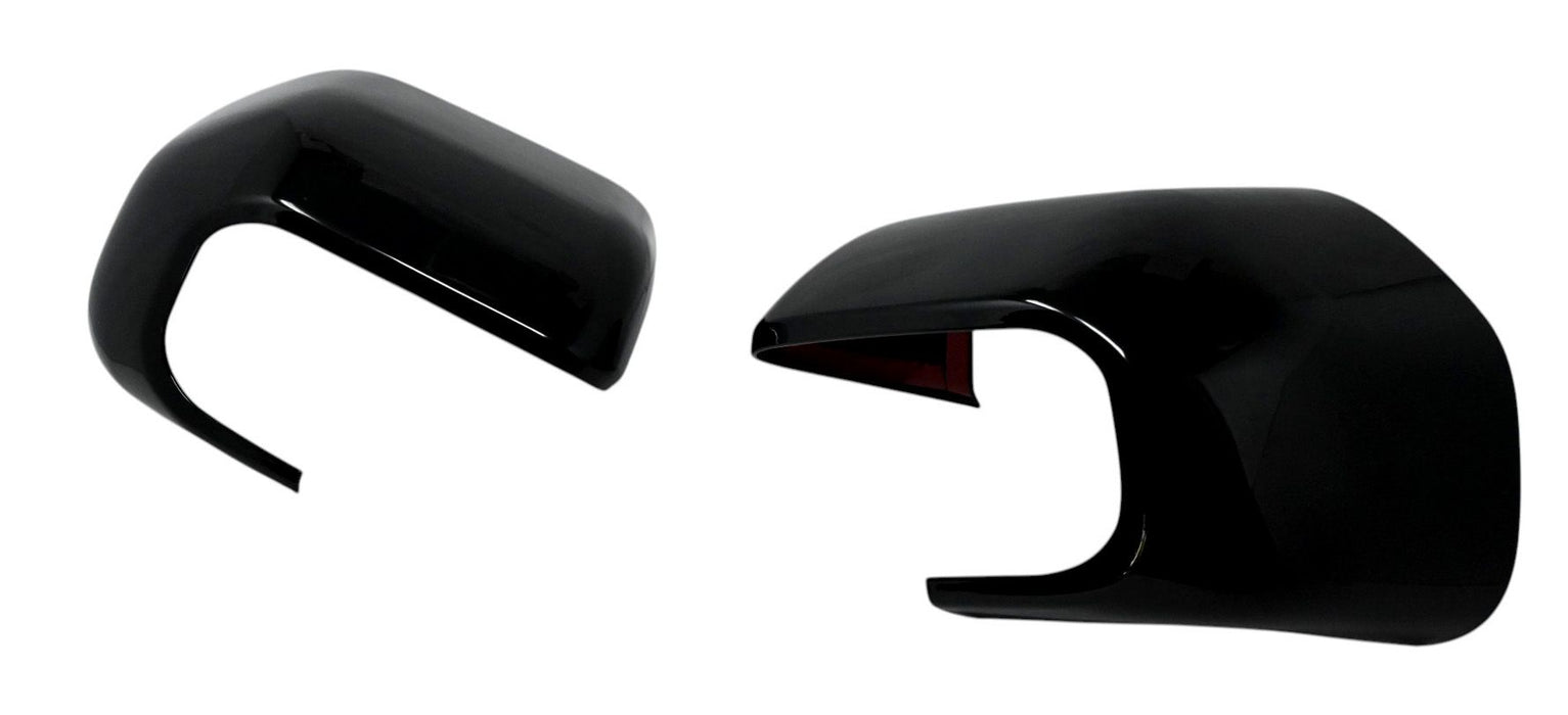 MC6407BLK gloss black mirror covers for 2022 Ford Bronco Sport, second angled view of the 2-piece set