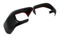 MC6407BLK gloss black mirror covers for 2025 Ford Maverick, angled view of the 2-piece set