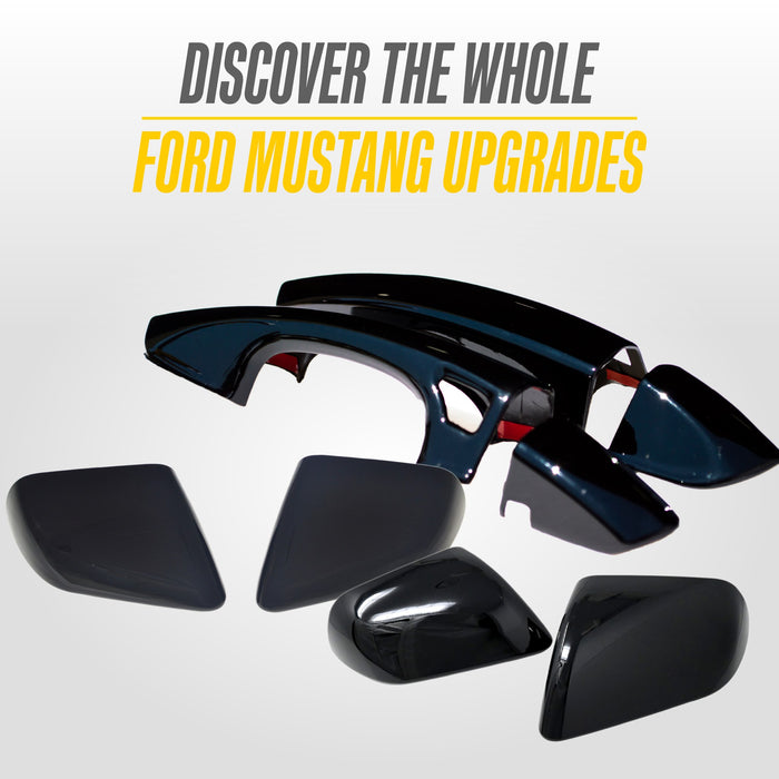More Ford Mustang upgrades from Trim Illusion, including MC6408BLK gloss black mirror covers