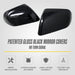 MC6408BLK patented gloss black mirror covers for 2024 Ford Mustang (no turn signal) - feature icons