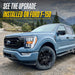 MC6411BLK gloss black mirror covers installed on a 2023 Ford F-150