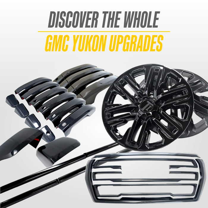 Matching Trim Illusion gloss black upgrades for the 2023 GMC Yukon