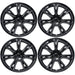 Set of 4 WC120-19BLK gloss black 19-inch wheel covers for 2023 Tesla Model Y