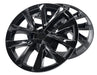 Pair of WC124-18BLK gloss black wheel covers for 2020 Tesla Model 3