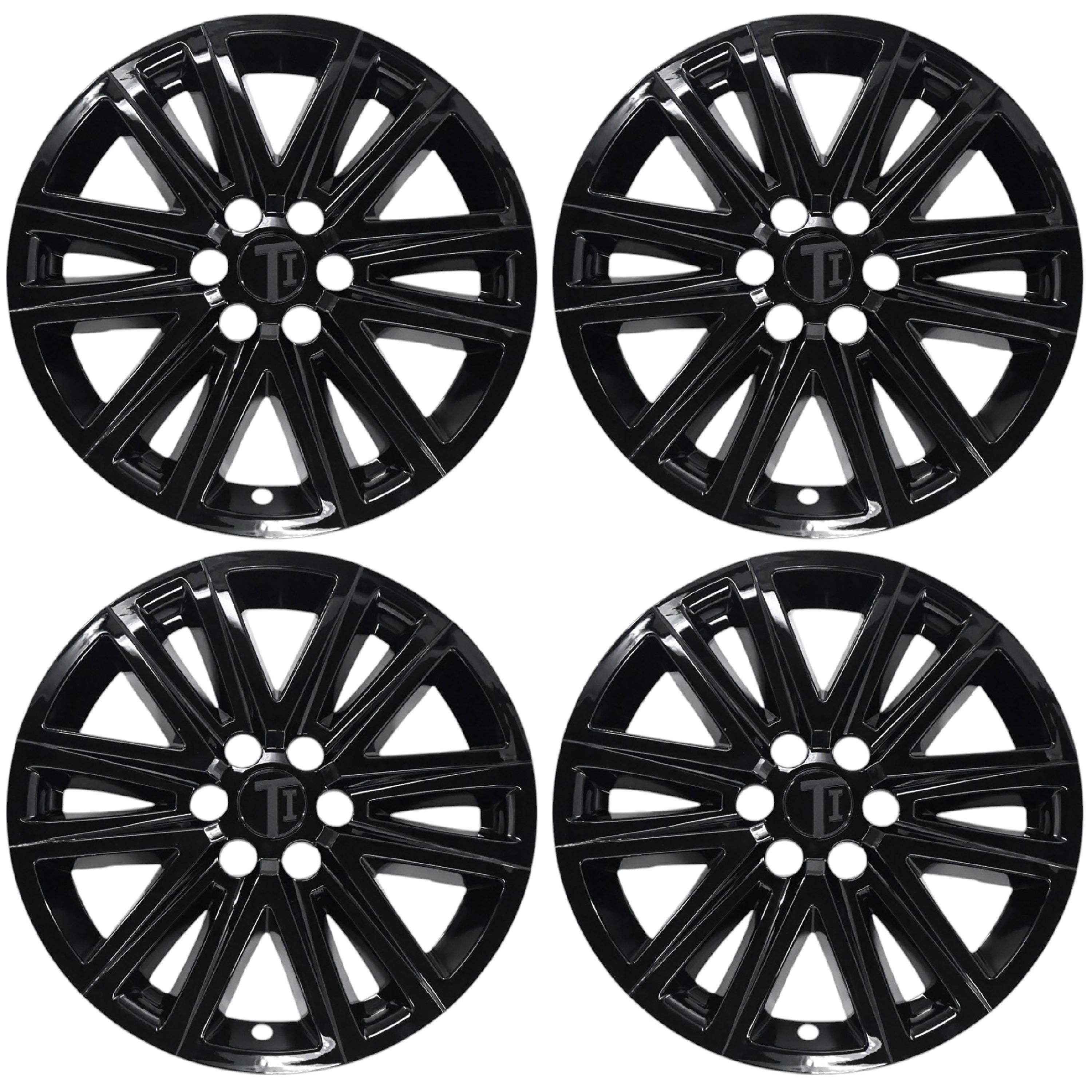 Set of four WSK701-18BLK gloss black 18-inch wheel skins for 2022 Chevrolet Traverse LT
