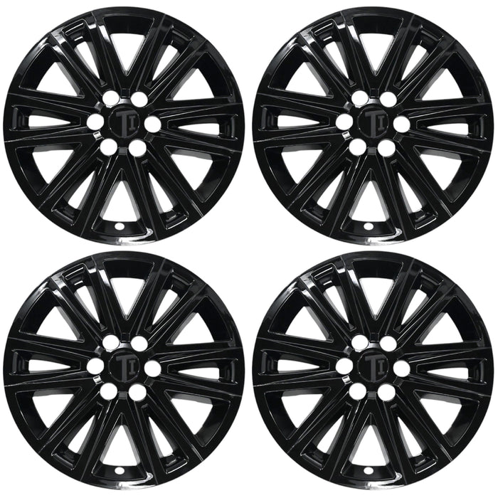 Set of four WSK701-18BLK gloss black 18-inch wheel skins for 2022 Chevrolet Traverse LT